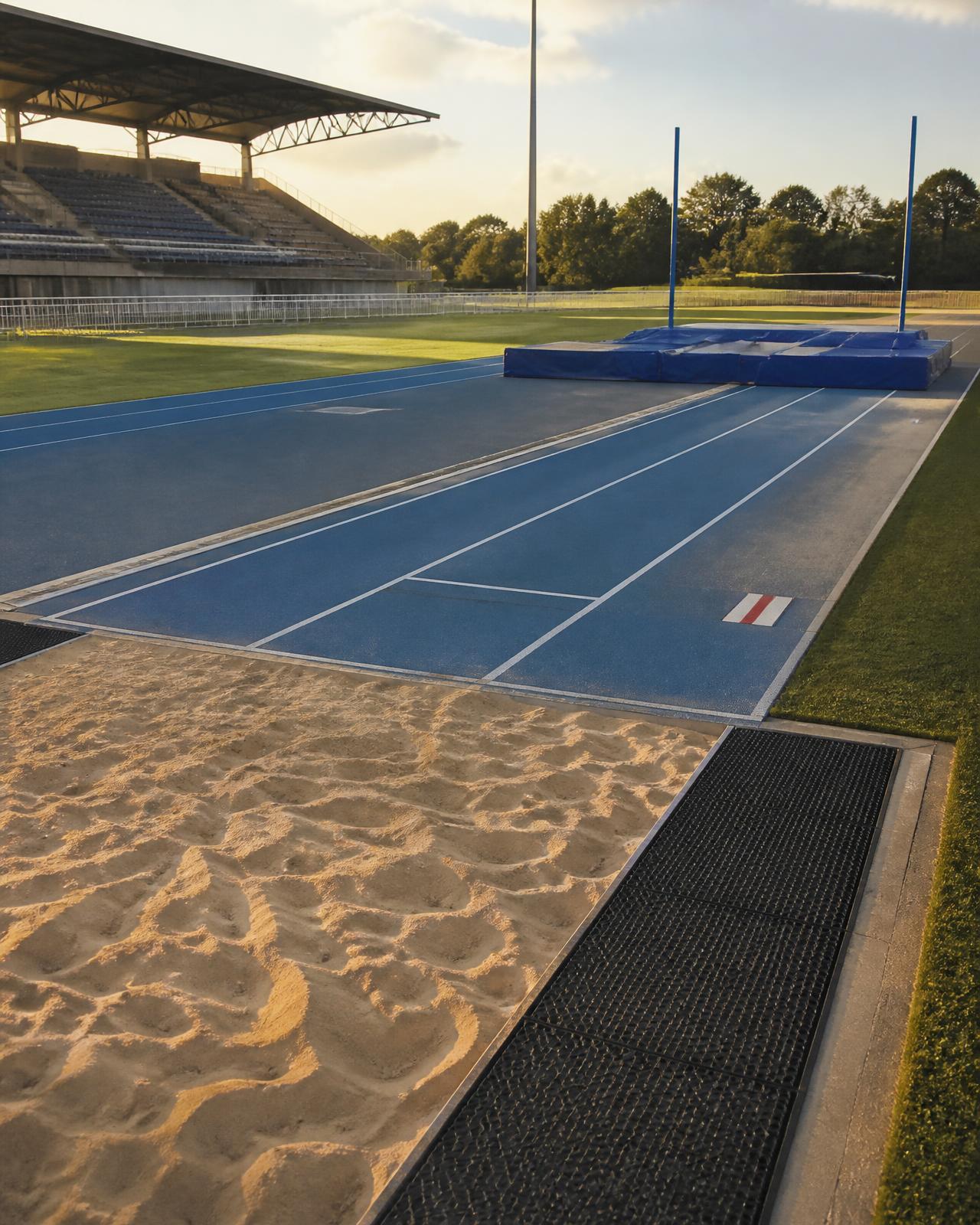 Pista de Atletismo — Áreas de saltos